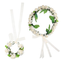 2 Pcs Girl Flower Wreath Head Garland Jewelry Headband
