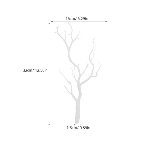 4Pcs White Frosted Tree Branches Artificial Sticks for Vase Decoration 1