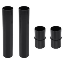 4Pcs Black Plastic Solar Tube Replacement Joints for Outdoor Lights