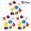 24 Pcs Wine Glass Marker Suction Cup Markers Assorted Shape Drink 3