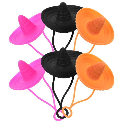 Straw Cover Cap Silicone Assorted Color 6pcs
