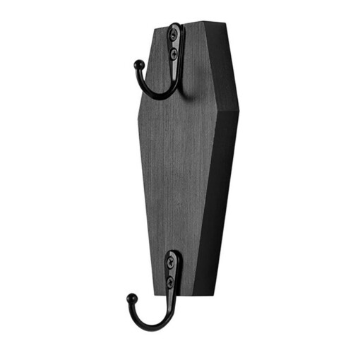 Raindrops Retro Hooks Wall Key Holder Wood Black 1 Pcs