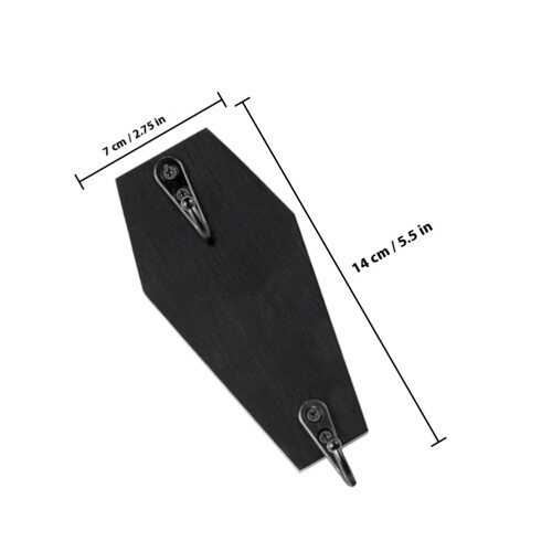 Raindrops Retro Hooks Wall Key Holder Wood Black 1 Pcs 1