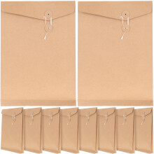 Business Use File Envelope Light Brown Kraft Paper 10pcs