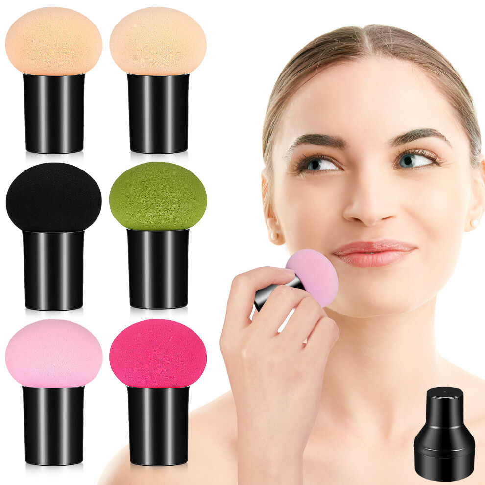 Ohphcall Set Of 6 Mushroom-Shaped Powder For Makeup Application