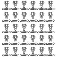 30 Sets Hook And Eye For Sewing For T-Shirts Silver Zinc Alloy
