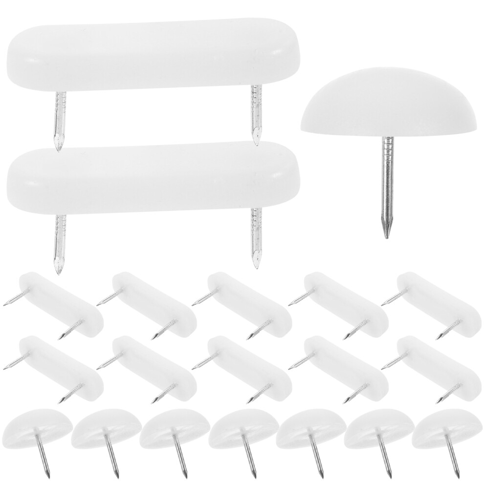 100 Pcs Furniture Nails Non-Skid Feet Legs For Chairs White 3161425042796