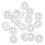 Silicone Straw Plug Mason Jar Lids White 24pcs 6