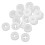 Silicone Straw Plug Mason Jar Lids White 24pcs 11