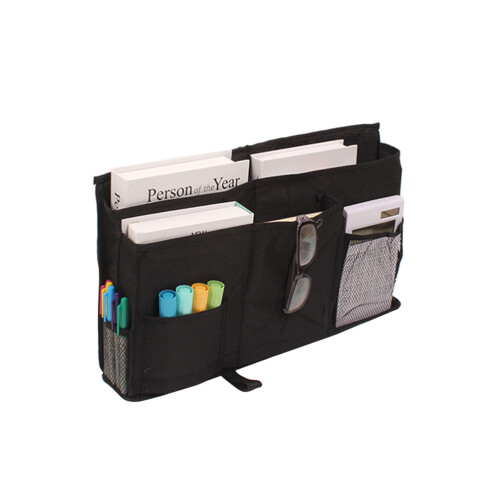 Black Bedside Storage Pouch Durable Oxford Fabric for Dorm 1