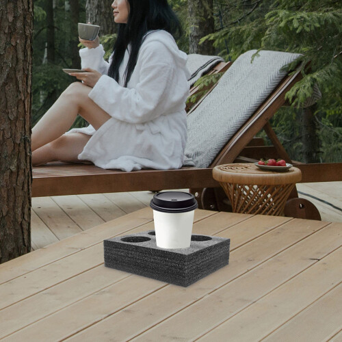 Foam Cup Tray Drink Holder Tray Epe 3pcs Black 2