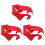 Portable Tape Dispenser Red Plastic 3pack For Moving 10