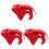 Portable Tape Dispenser Red Plastic 3pack For Moving 1