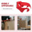 Portable Tape Dispenser Red Plastic 3pack For Moving 9