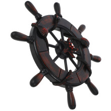 Nautical Wall Decoration Wooden Brown 1set 9.1x9.1x0.7in