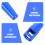 Valve Dust Caps Blue Aluminum Alloy 8pcs 10