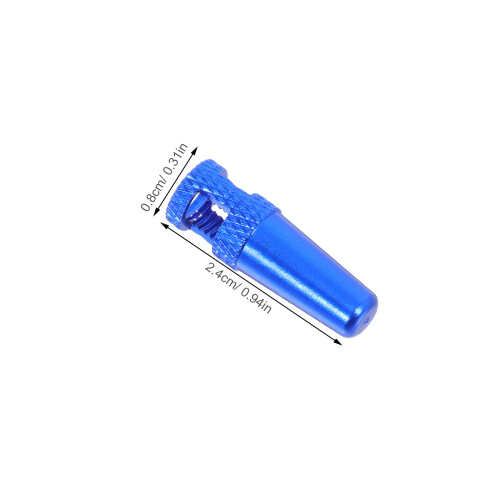 Valve Dust Caps Blue Aluminum Alloy 8pcs 1