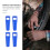 Valve Dust Caps Blue Aluminum Alloy 8pcs 8
