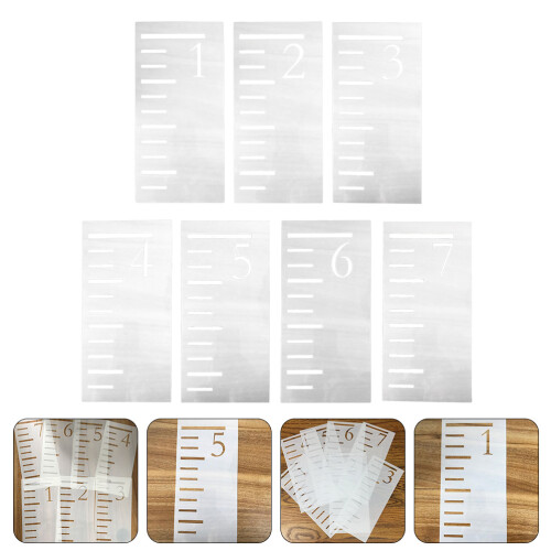 Kid Measuring Growth Chart Stencils 7pcs 12x6in 2