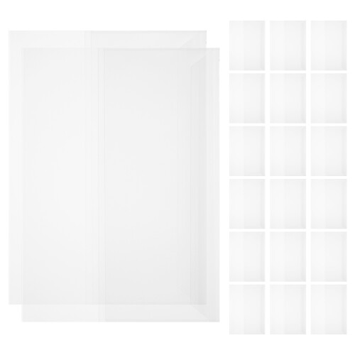 20 Pcs Waterproof Book Cover Clear Bound Presentation With Sleeves