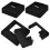 6 Pcs Railing Base Cover Post Cap Skirt Floor Handrail Black 11