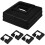 6 Pcs Railing Base Cover Post Cap Skirt Floor Handrail Black 1