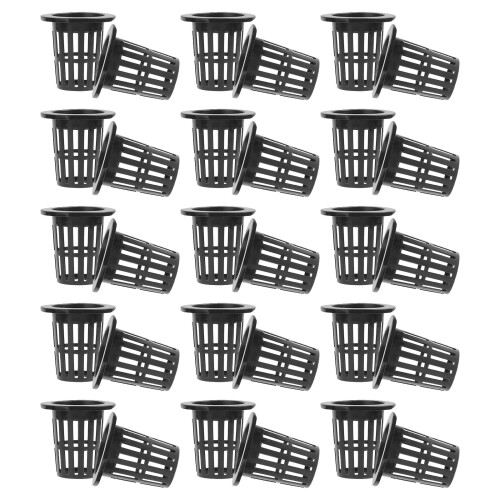 50 Pcs Planting Basket Hydroponic Pots Black