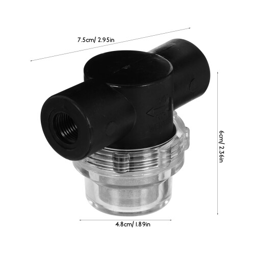 Wasserfilter Mit Edelstahlsieb, Schwarzer Feinmaschen-Filter 1
