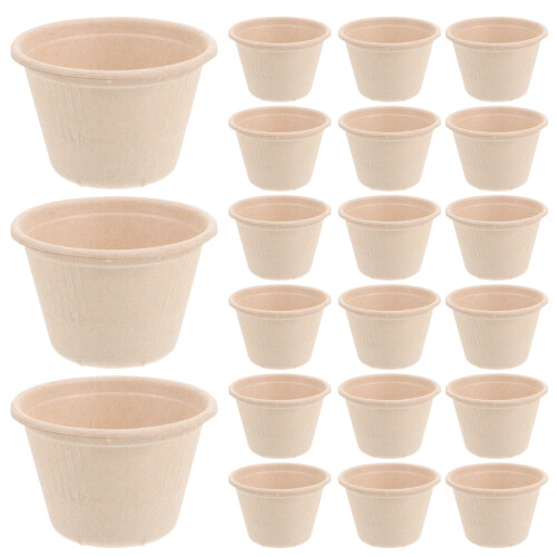 Pulp Cups Khaki 50pcs 2.95x2.95x1.85in