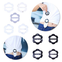 9 Pcs Smooth Resin Tee Shirt Clips Scarf Clip Rings For T Shirts