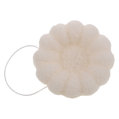 Raindrops Bath Sponge White Fiber 1 Pcs Bathing Supplies