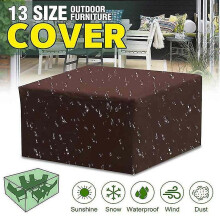 Patio Furniture Set Cover Outdoor Sectional Sofa Set Covers Outdoor Table And Chair Set Covers Water Resistant Brown 308*138*89cm