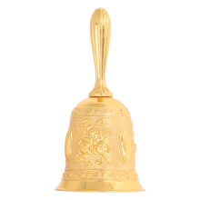 Golden Metal Service Bell Durable Desktop Call Bell for Home Use