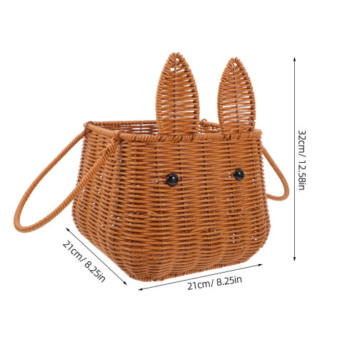 Gathering Basket Handwoven Storage Pp Light Brown 1pack 2