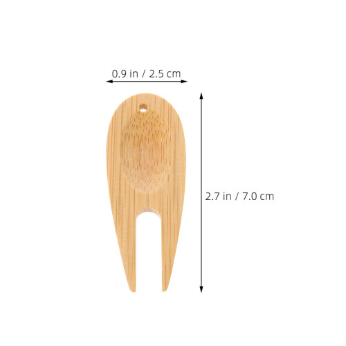 Raindrops 5pcs Golf Accessories Bamboo Divot Tool For Fairway Repairs 1