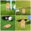 Raindrops 5pcs Golf Accessories Bamboo Divot Tool For Fairway Repairs 3