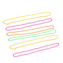 6St Kleurrijke Neon Kralen Ketting, 80S Feestaccessoires Voor Vrouwen