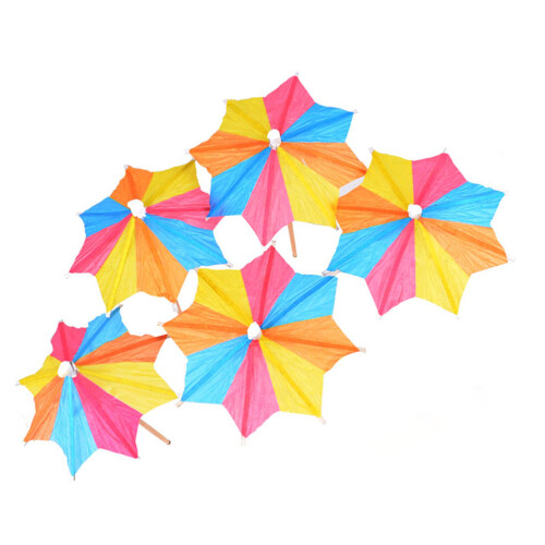 144pcs Cocktail Umbrellas Bar Umbrella Picks Tiny Umbrella Drinks 2