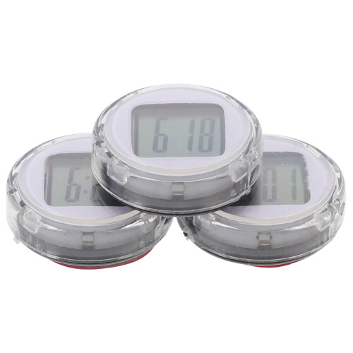 3 Pcs Small Waterproof Digital Clock Electronic Motorcycle