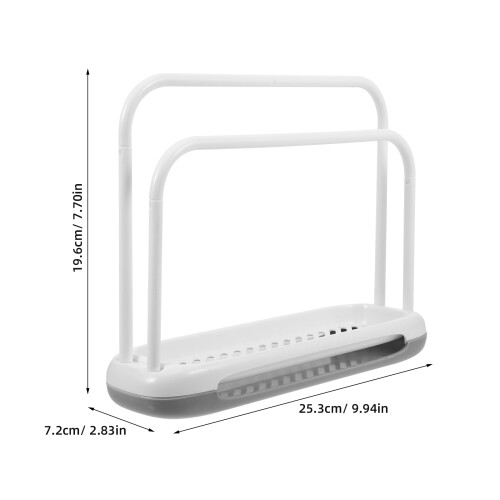 Towel Storage Rack U Shape Bar White 1pcs 9.9x7.7x2.8in 2