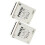 Front Door Mailbox Wall Mount 2pcs White Iron Retro Style 11