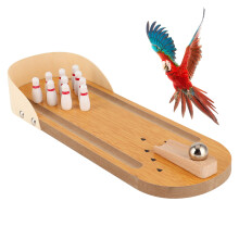 Mini Holz-Bowling-Set für Kinder – Interaktives Spielzeug für den Schreibtisch