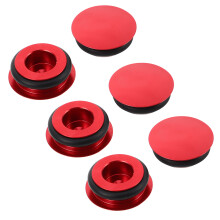 Bike Crankshaft Dust Bike Accessories Red 6pcs