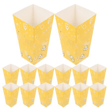 50pcs Movie Snack Boxes Yellow Paper Container For Guests Party