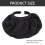 Adult Sun Hat Large Brim Black Polyester 1pcs 2