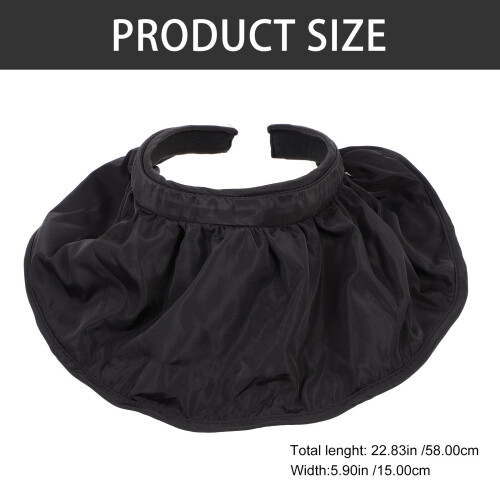 Adult Sun Hat Large Brim Black Polyester 1pcs 1