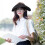 Adult Sun Hat Large Brim Black Polyester 1pcs 5