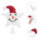 Plush Star Treetop Christmas Tree Topper White Plastic 1set 11