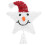 Plush Star Treetop Christmas Tree Topper White Plastic 1set 1