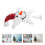 Plush Star Treetop Christmas Tree Topper White Plastic 1set 9